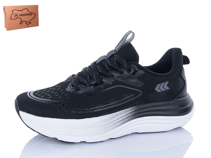 Кроссовки Restime (41-46) EML25508 black-grey (деми)