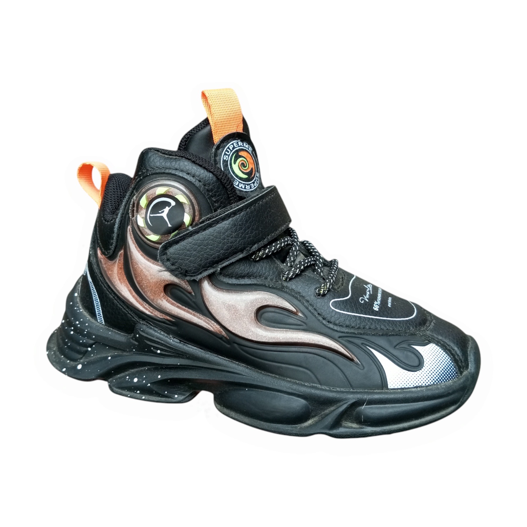 Кроссовки DvaClibee (26-31) Ber-L264 black-orange (деми)