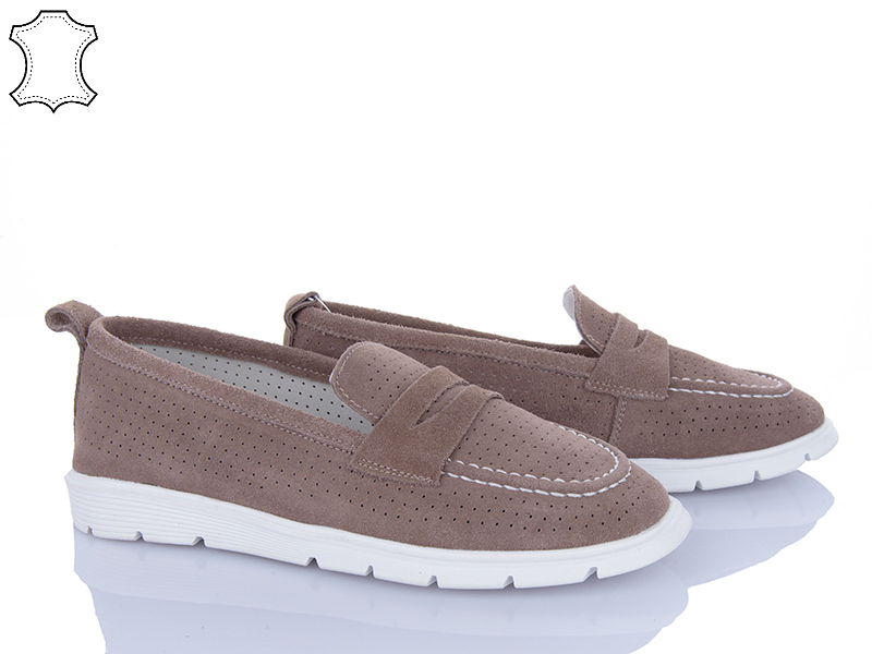 Туфли PL PS (36-41) 063 brown (лето)