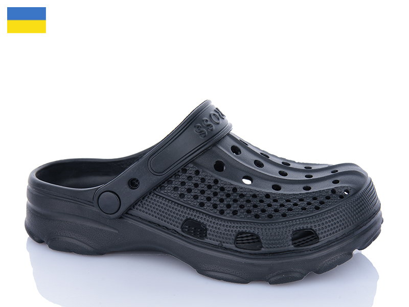 Кроксы Inblu (36-41) SV021 чорний (лето)