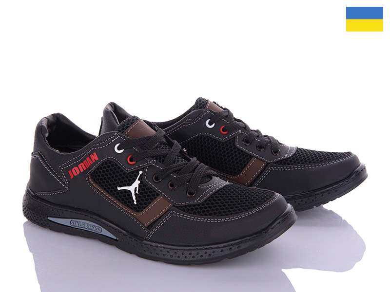 Кроссовки Paolla (40-45) КР33-3 черн-коричневый (деми)
