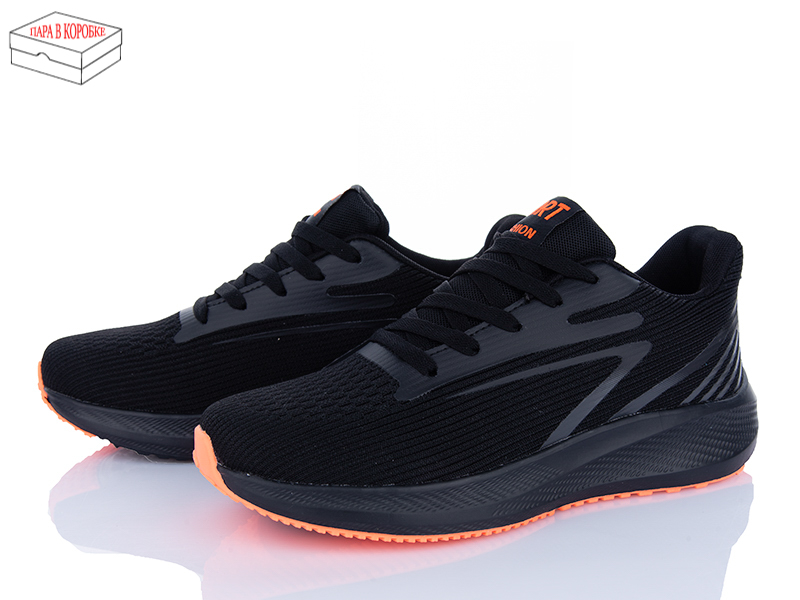 Кроссовки Laguna (40-45) A282 black-orange (деми)