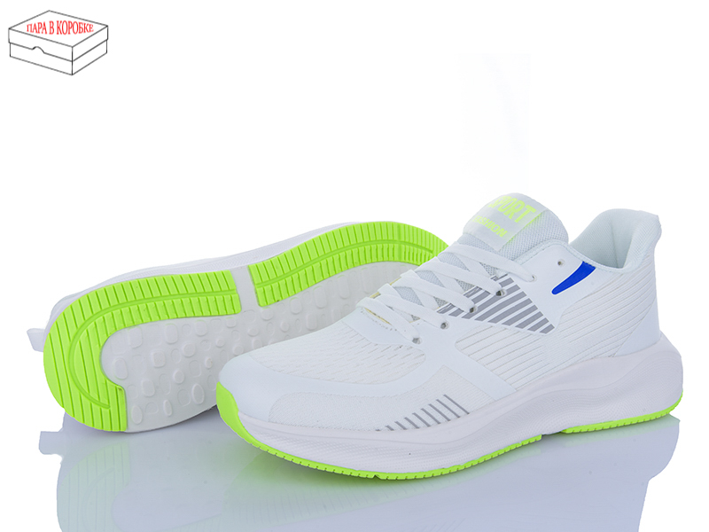 Кроссовки Laguna (40-45) A965 white-green (деми)