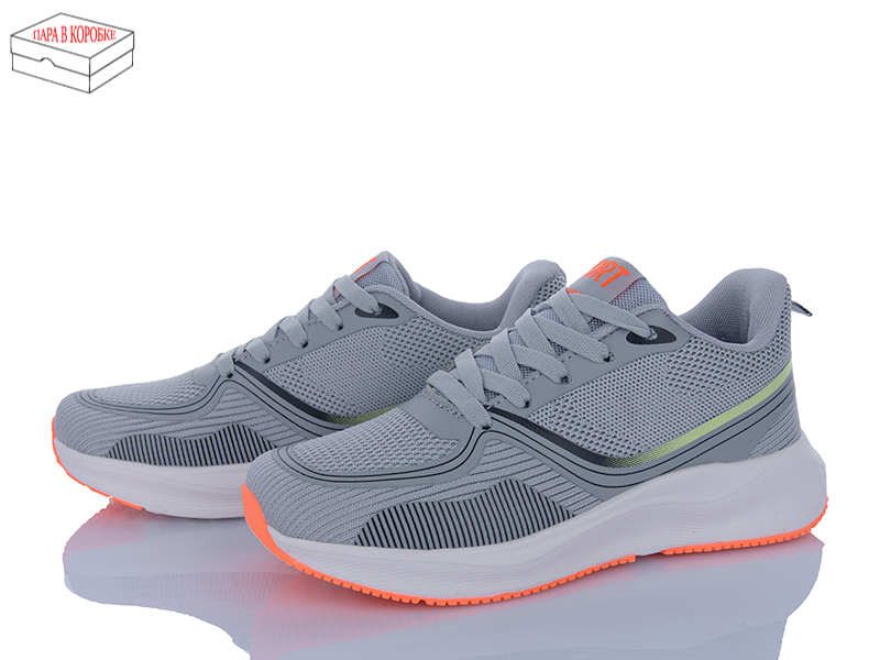 Кроссовки Laguna (36-41) B010 grey-orange (деми)