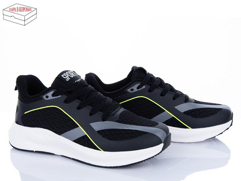 Кроссовки Laguna (36-41) B161 black-green (деми)