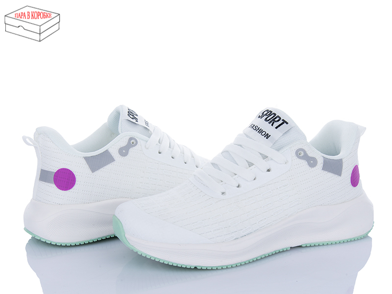 Кроссовки Laguna (36-41) B169 white-green (деми)