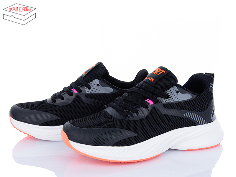 Кроссовки Laguna (36-41) B229 black-orange (деми)