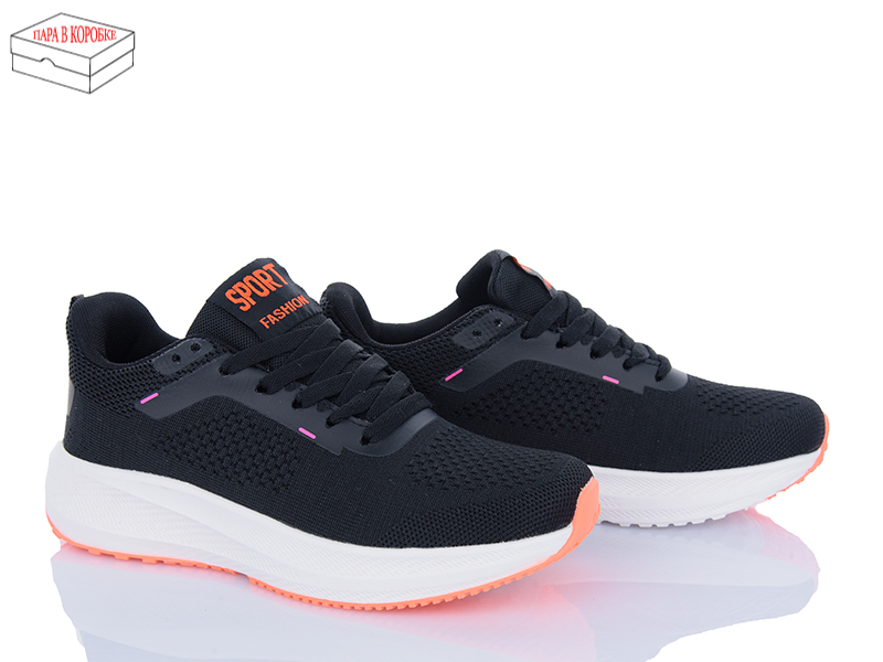 Кроссовки Laguna (36-41) B2315 black-orange (деми)