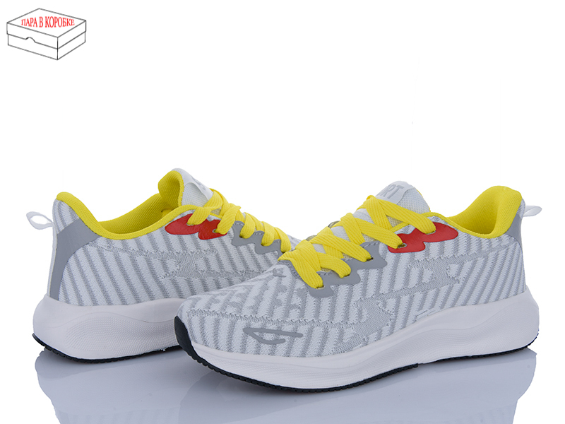 Кроссовки Laguna (36-41) B5003 white-grey-yellow (деми)