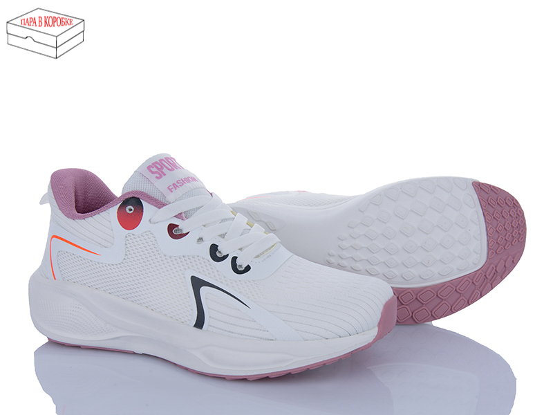 Кроссовки Laguna (36-41) B5063 white- taro pink (деми)