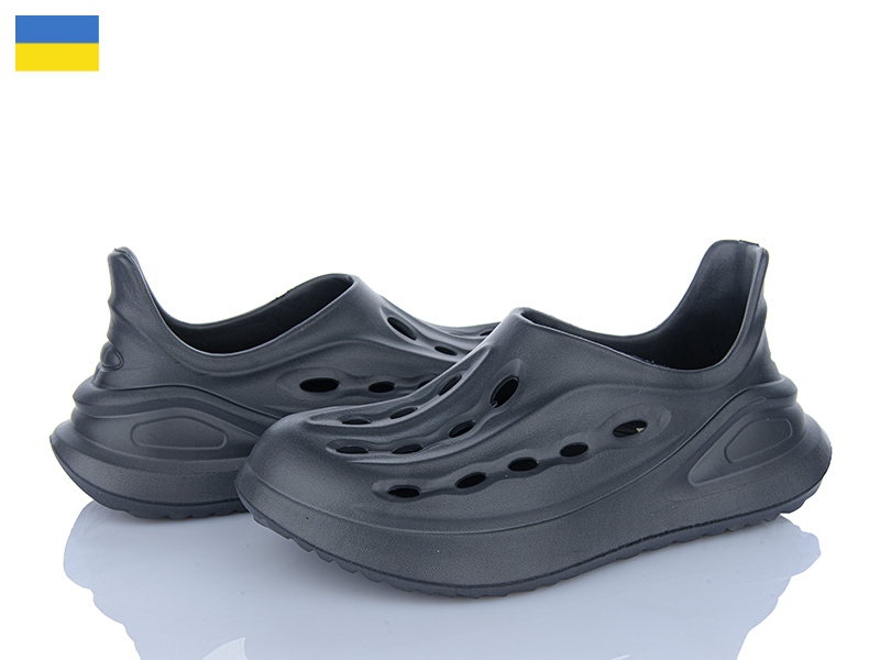 Кроксы Roks (36-40) Progress 143 графіт (лето)