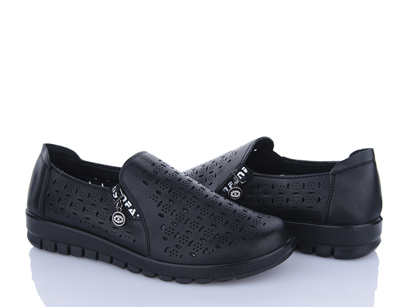 Туфли ABA2 (38-43) 5ABA508 black (лето)