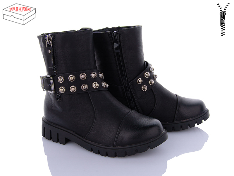 Ботинки Waldem (27-32) W112 black (деми)