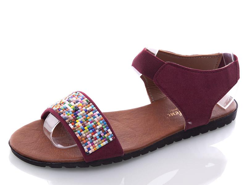 Босоножки Waldem (36-40) Ж054-Б бордо (лето)