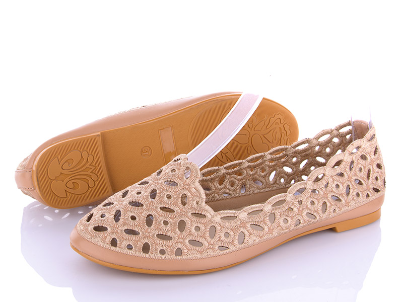 Балетки I.Trendy (36-41) 3590-103-5beige (лето)