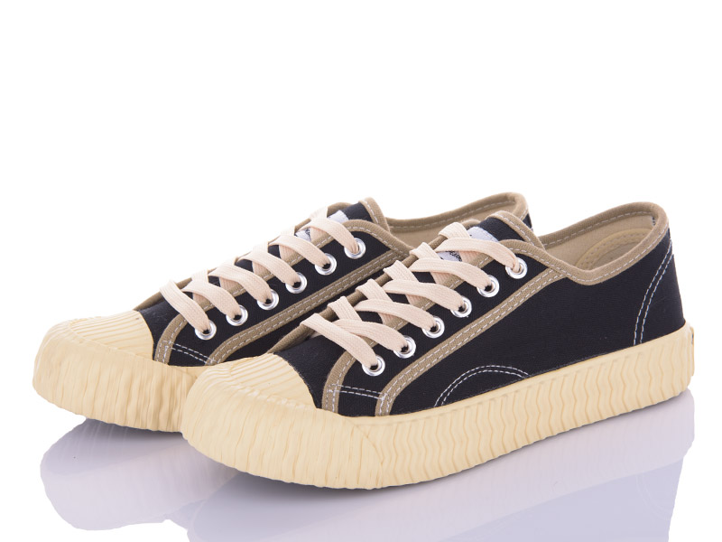 Кеды VIOLETA (35-40) G11-B876 black-beige (деми)
