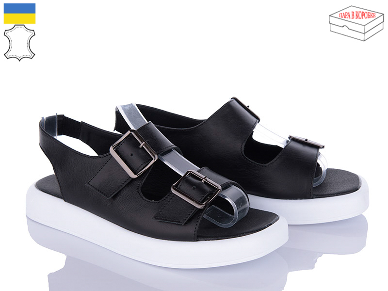 Босоножки Arto (36-40) 414 черный-кожа (лето)