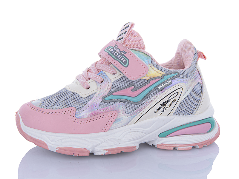 Кроссовки Леопард (27-32) 828 pink (деми)