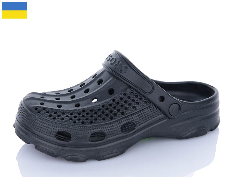 Кроксы Sanlin2 (36-41) SV021 підліт.чорний (лето)