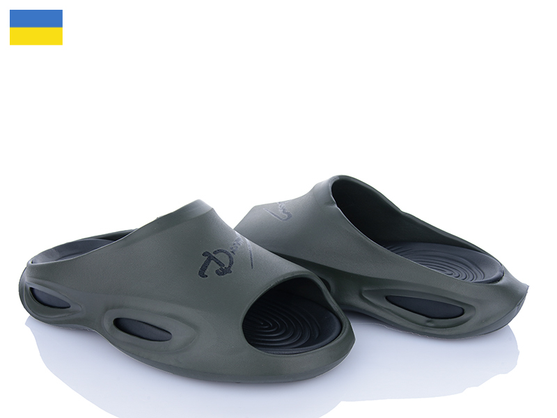 Шлепанцы Inblu (41-45) L135 хакі-чорний  (лето)