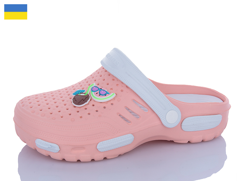 Кроксы Progress (36-40) DS48 персик-білий (лето)