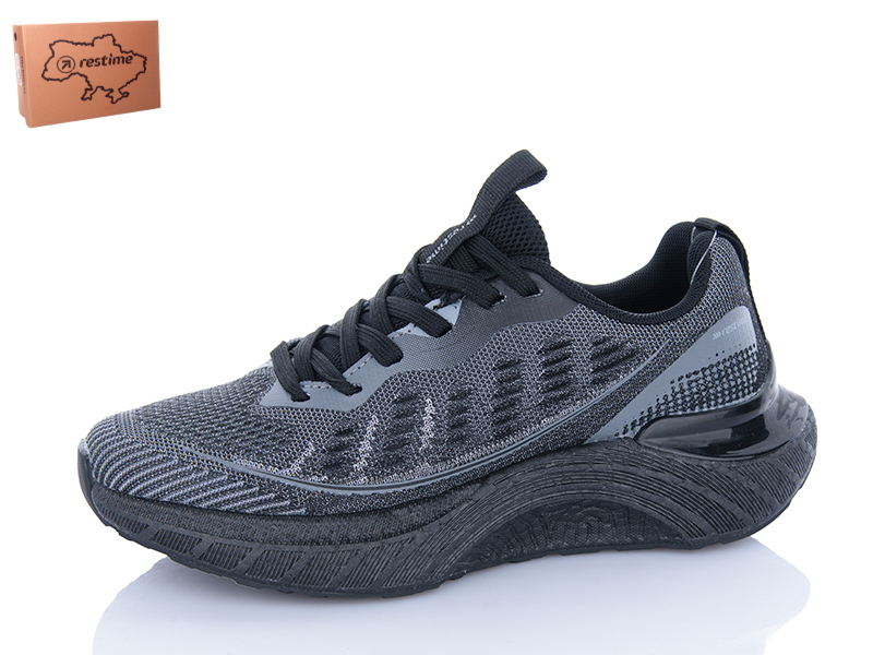 Кроссовки Restime (36-41) UWL25525 black-grey (лето)