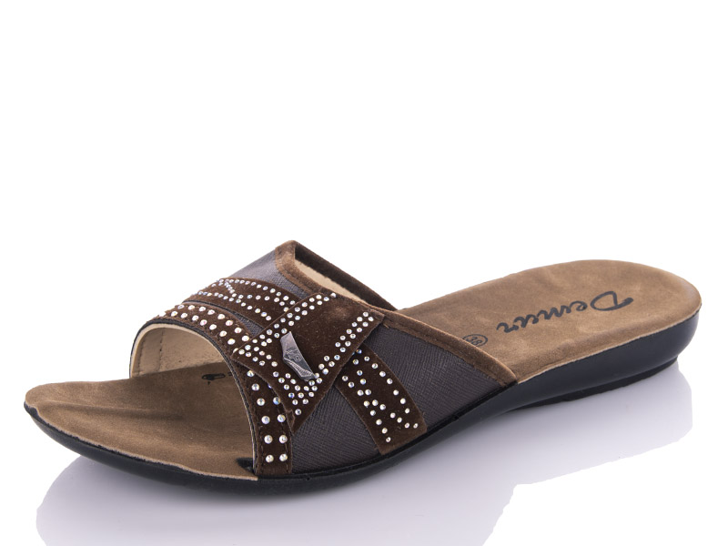 Шлепанцы Gurkem (36-40) WN3053 brown (лето)