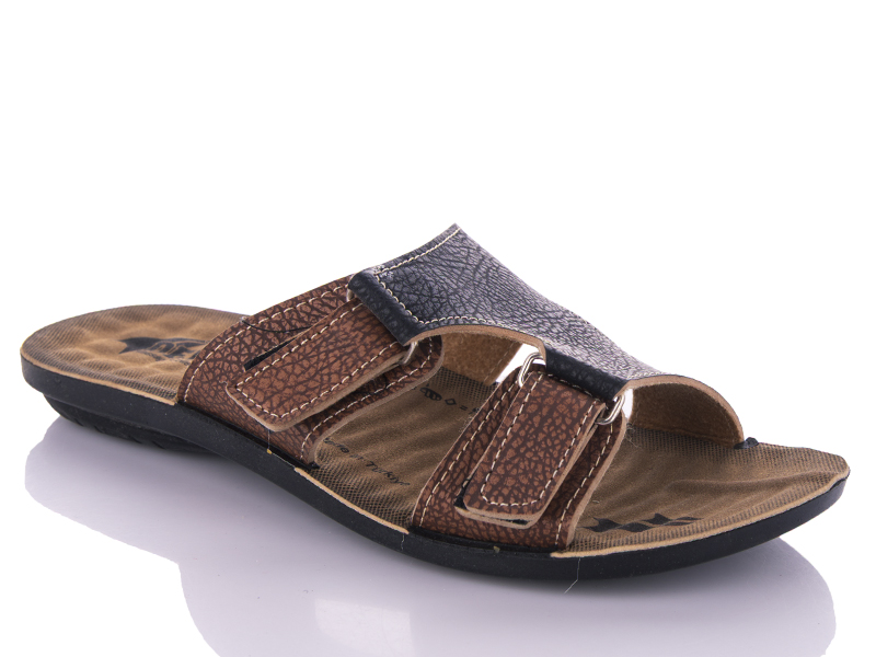 Шлепанцы Gurkem (36-39) 5320 black-camel (лето)