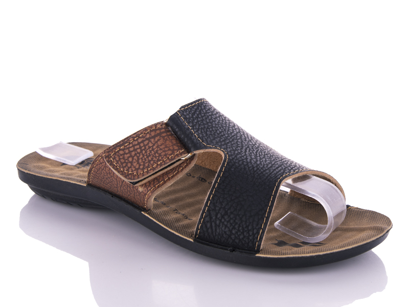 Шлепанцы Gurkem (36-39) 5321 black-camel (лето)