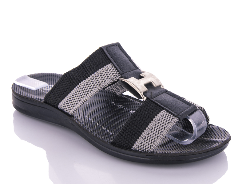 Шлепанцы Gurkem (36-39) HP pr black-grey (лето)