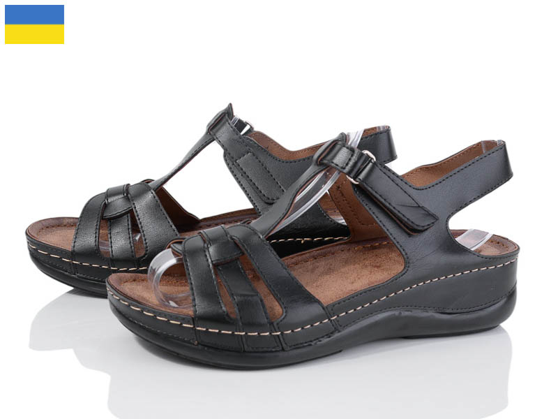 Босоножки DeMur (36-41) 001-2 black (лето)