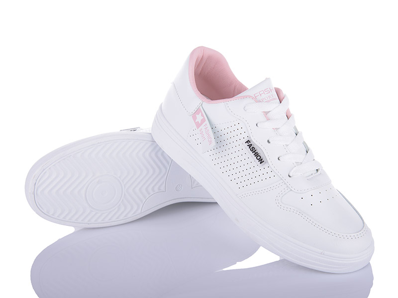 Кроссовки VIOLETA (36-40) 176-3 white-pink (деми)