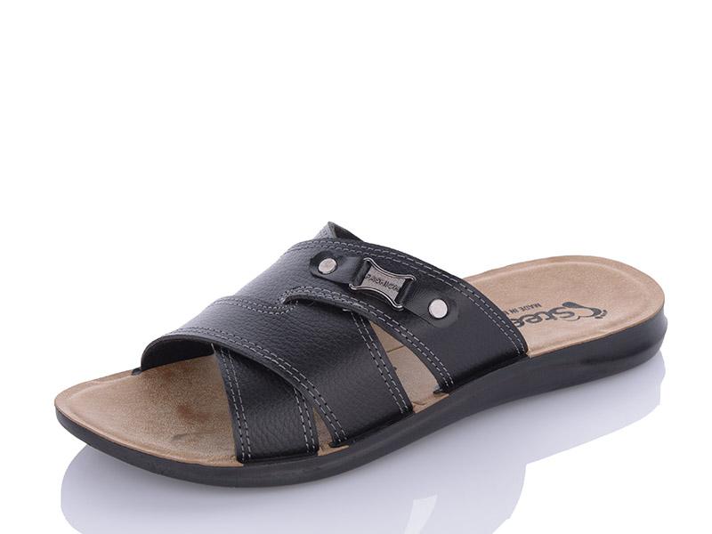 Шлепанцы Malibu (41-46) M6007 black (лето)