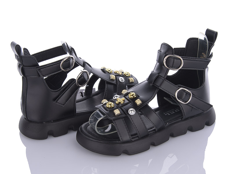 Босоножки VIOLETA (32-37) PL8-1150B black (лето)