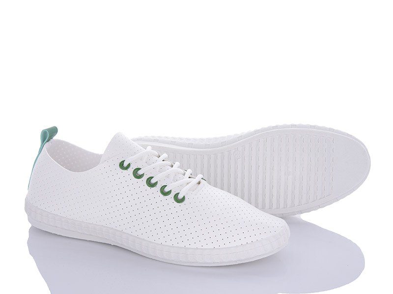 Кеды VIOLETA (36-41) 20-970 white-green (лето)