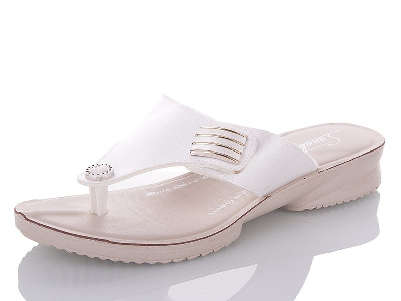 Шлепанцы Sali One (37-41) S4722 white (лето)