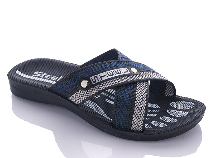 Шлепанцы DeMur (41-45) TRK STL blue-grey (лето)