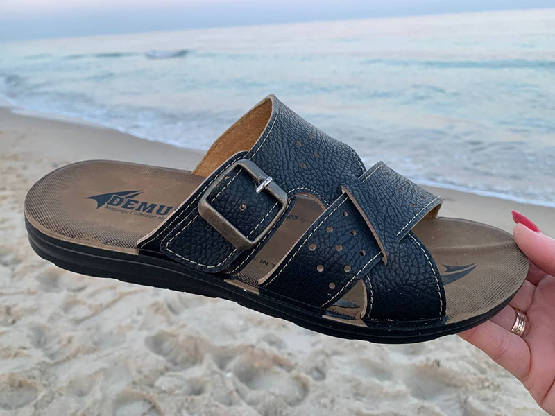 Шлепанцы DeMur (40-45) MKN6835 black (лето)