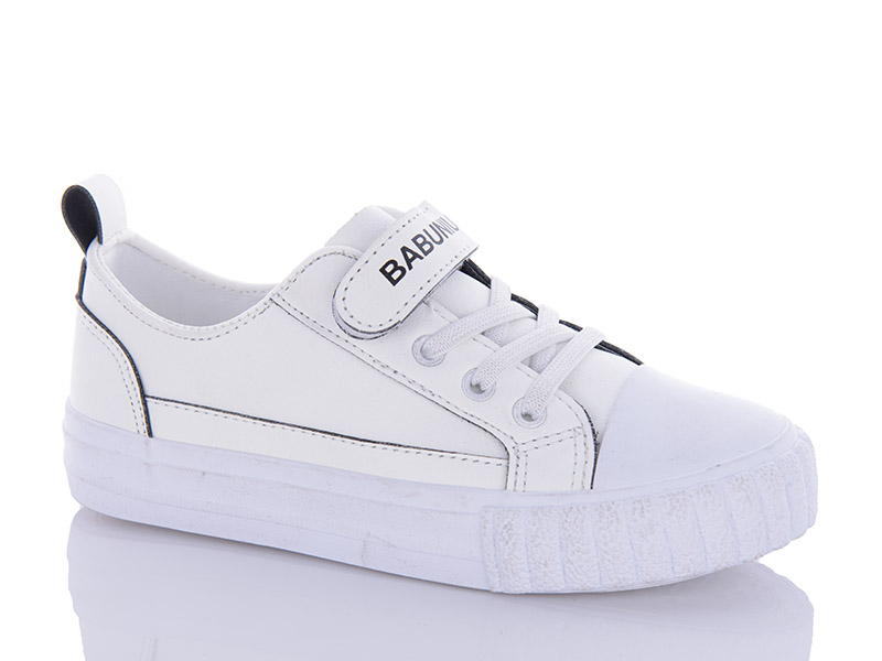 Кеды Comfort-baby (31-37) 350 білий-чорний  (деми)