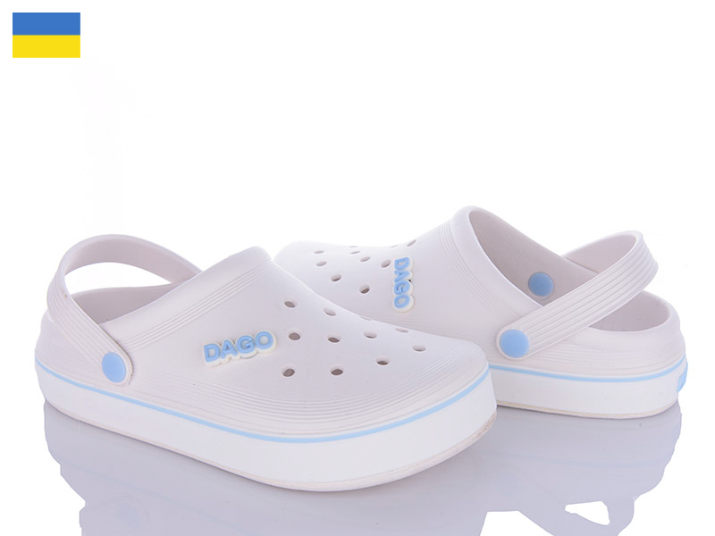 Кроксы Roks (37-41) Dago 419 білий (лето)