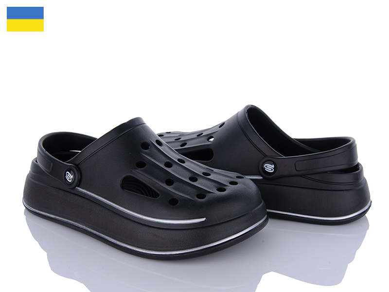 Кроксы Roks (41-45) Progress 252 чорний (лето)