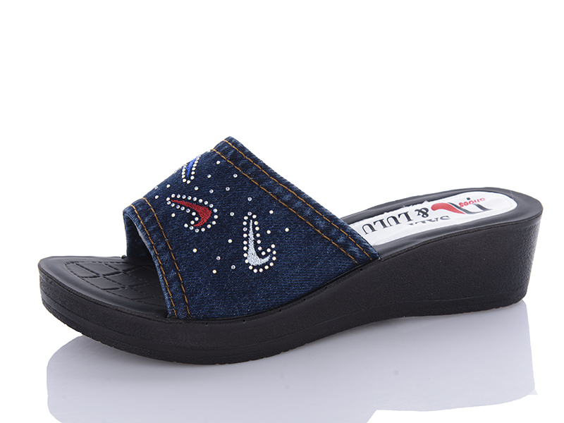 Шлепанцы Sali One (37-41) Ж71 синій (лето)