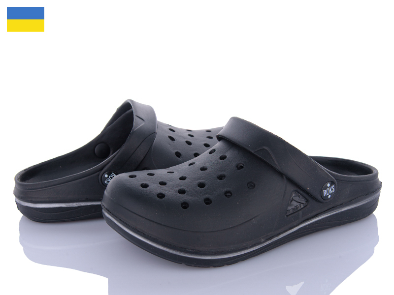 Кроксы Roks (41-45) Roksol 755 чорний (лето)