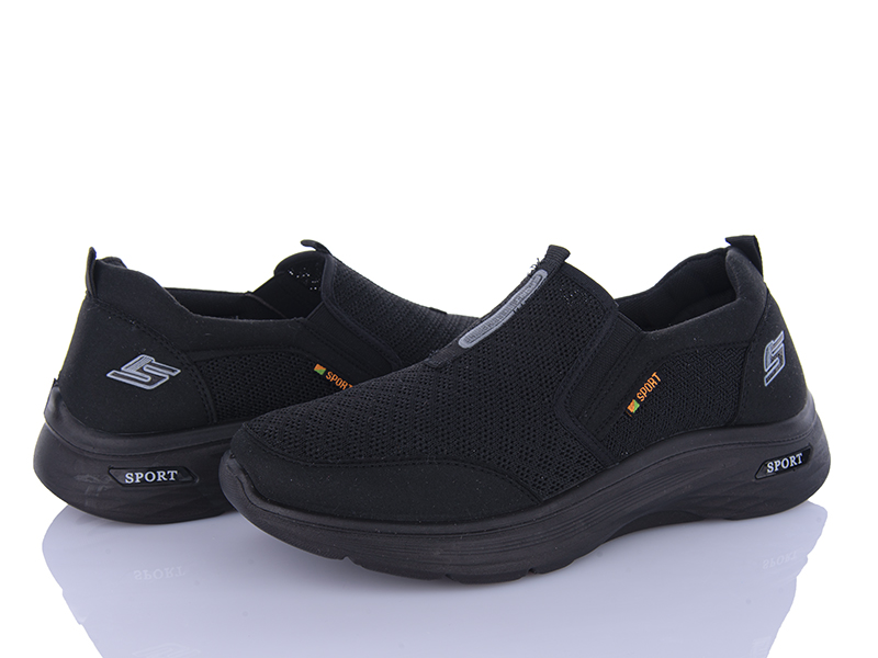 Кроссовки VIOLETA (40-45) 45-104 black (лето)