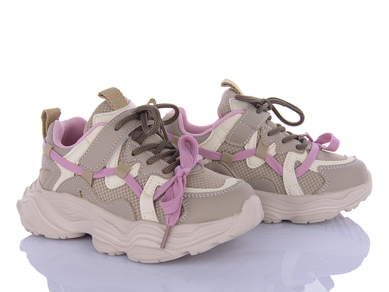 Кроссовки VIOLETA (32-37) G37-Z2505 beige-pink (деми)