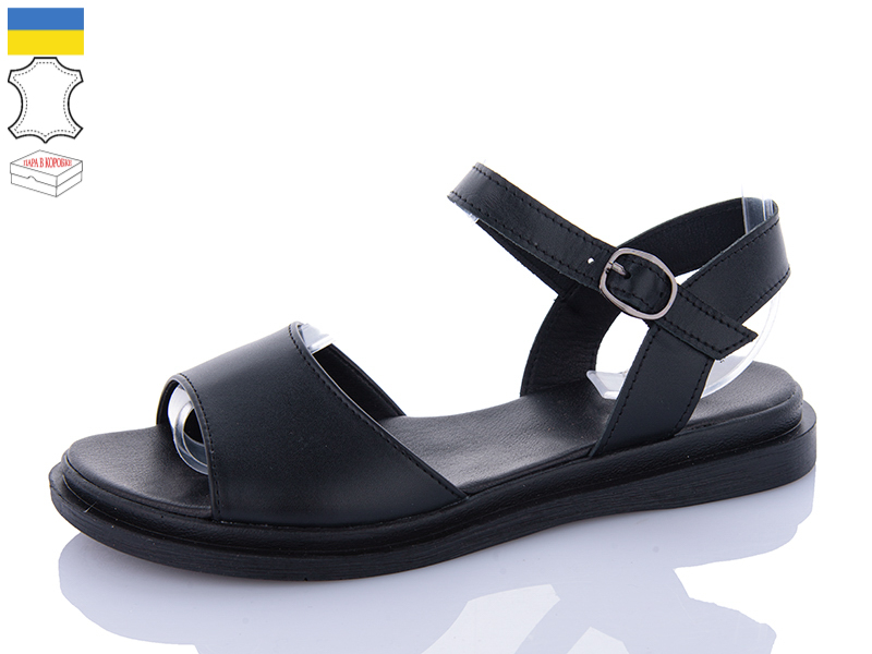 Босоножки Sali (37-41) 508 чорний к чор-п. (лето)