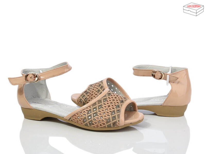 Босоножки DeMur (32-37) A10508 beige (лето)