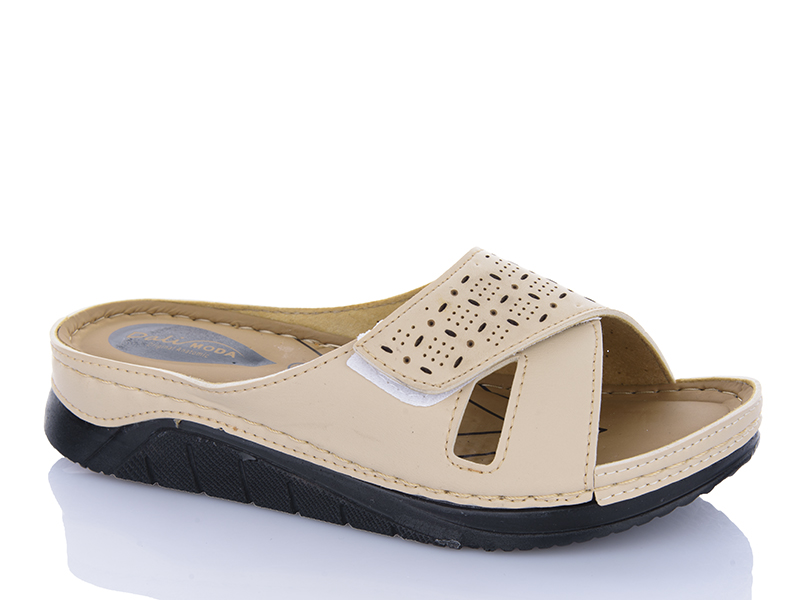 Шлепанцы Sali One (36-41) 550 бежевий (лето)