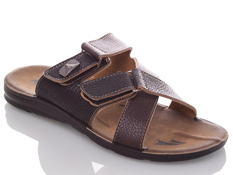 Шлепанцы Gurkem (40-45) MKN6842 black-brown (лето)