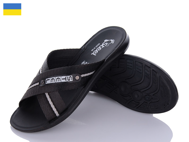Шлепанцы Gurkem (41-45) TRK 007 black-white new (лето)